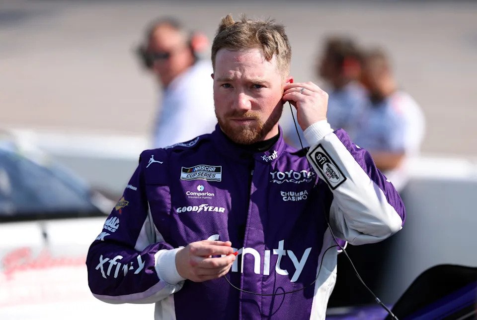 Tyler Reddick walks down pit road during qualifying at Darlington Raceway. (Photo by David Jensen/Getty Images)
