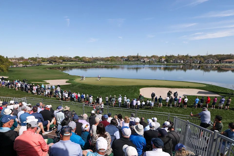 A general view of the sixth hole green during the second round of the Arnold Palmer Invitational presented by Mastercard 2025 at Arnold Palmer Bay Hill Golf Course on March 07, 2025 in Orlando, Florida.