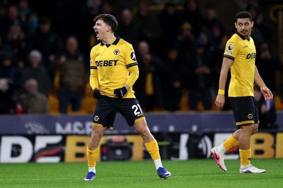 Rodrigo Gomes broke the deadlock for Wolves with 12 minutes to play (AFP via Getty Images)