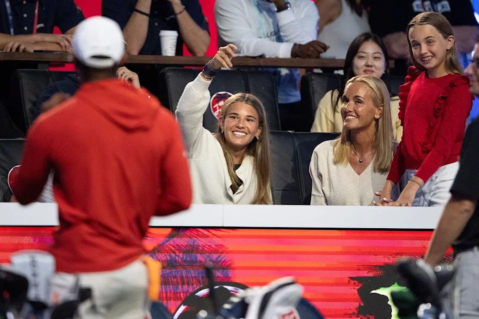 Kai Trump and her mom, Vanessa Trump, support Tiger Woods at the TGL Finals on March 23, 2026.Credit: GREG LOVETT/PALM BEACH POST / USA TODAY NETWORK via Imagn Images