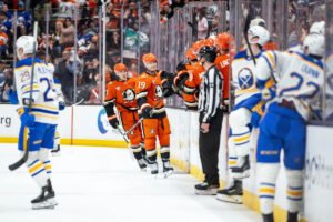 Ducks’ Terry scores in OT for 6-5 victory that ends road winning streaks for Lyon and Sabres