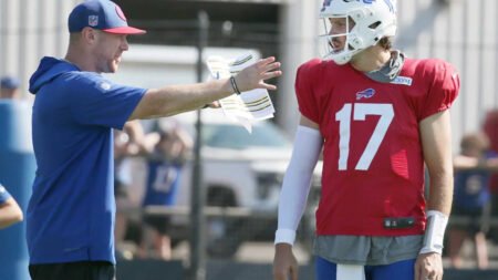 Josh Allen good to go in offseason program, two months after foot surgery