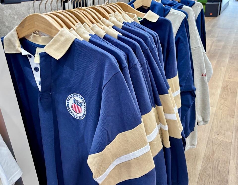 Rugby shirts with the original brand of The Players Championship from 1974 is a popular item at the PGA Tour Fan Shop, located within the Players Championship Stadium Village.