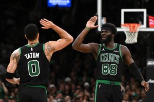 The budding chemistry between Jayson Tatum and Neemias Queta