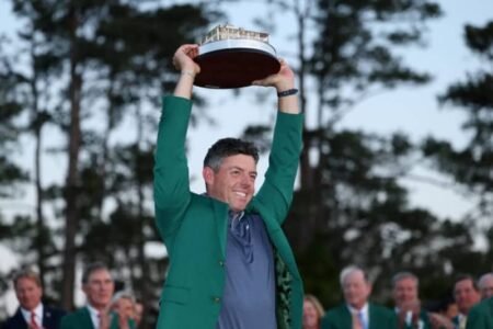 Rory McIlroy reprises iconic 15th hole moment at Augusta National before The Masters