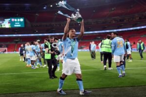 A Manchester City defender may have provided a clue about his future