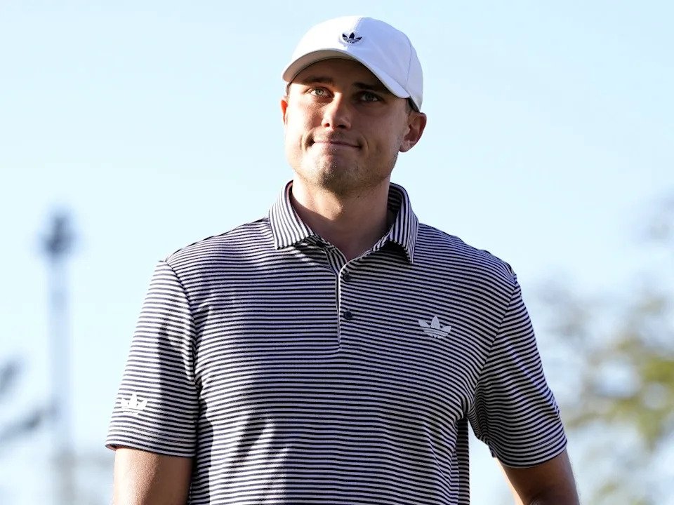 Ludvig Aberg waits to play his tee shot on the 17th hole during the second round of The Players Championship on March 13, 2026, at TPC Sawgrass in Ponte Vedra Beach, Florida. Icon Sportswire via Getty Images