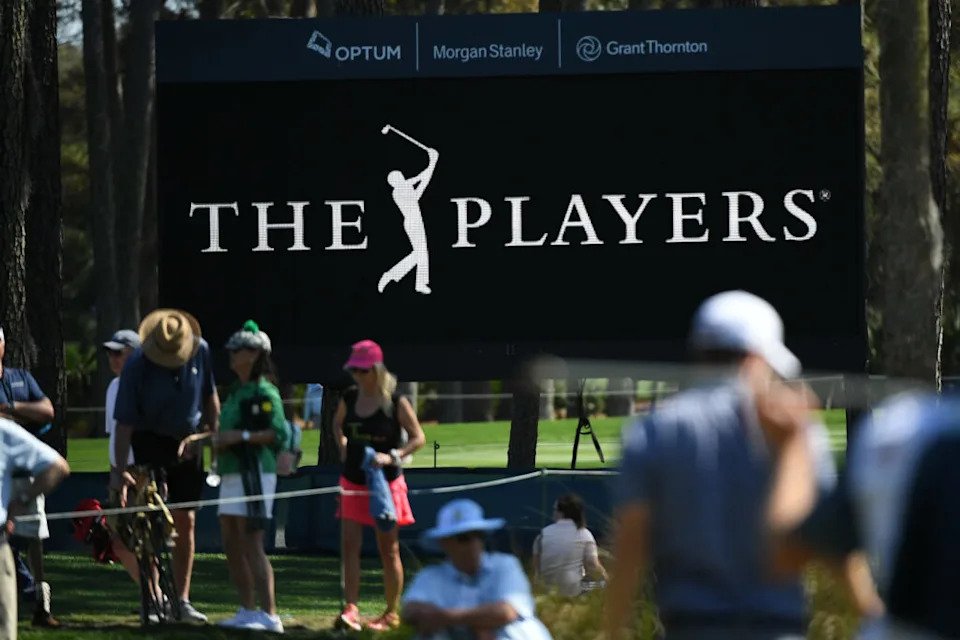 Mar 12, 2020; Ponte Vedra Beach, Florida, USA; A general view of the Players logo during the first round of the 2020 edition of The Players Championship golf tournament at TPC Sawgrass – Stadium Course. Mandatory Credit: Adam Hagy-Imagn Images