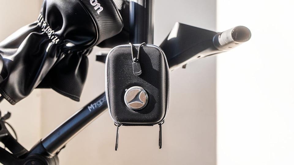 Motocaddy Pro 5000 Rangefinder on accessory station