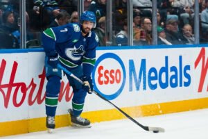Canucks Defenceman Pierre-Olivier Joseph Leaves Game Against The Stars With Upper-Body Injury