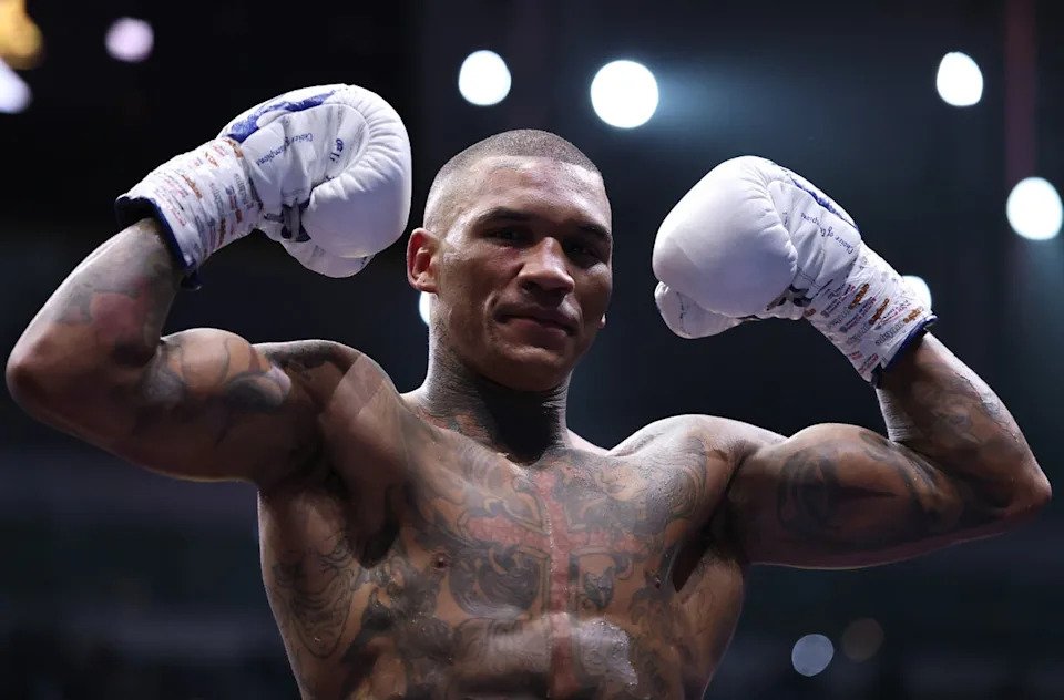 Conor Benn (pictured) will take on Regis Prograis in the co-main event (Getty Images)