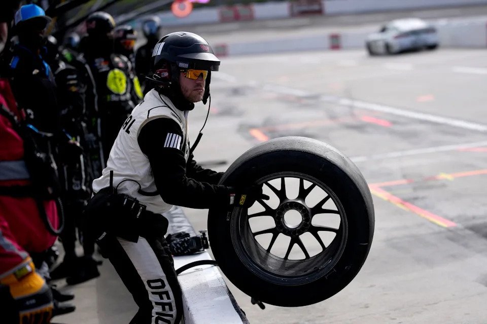 Lose tire retrieved from pit road