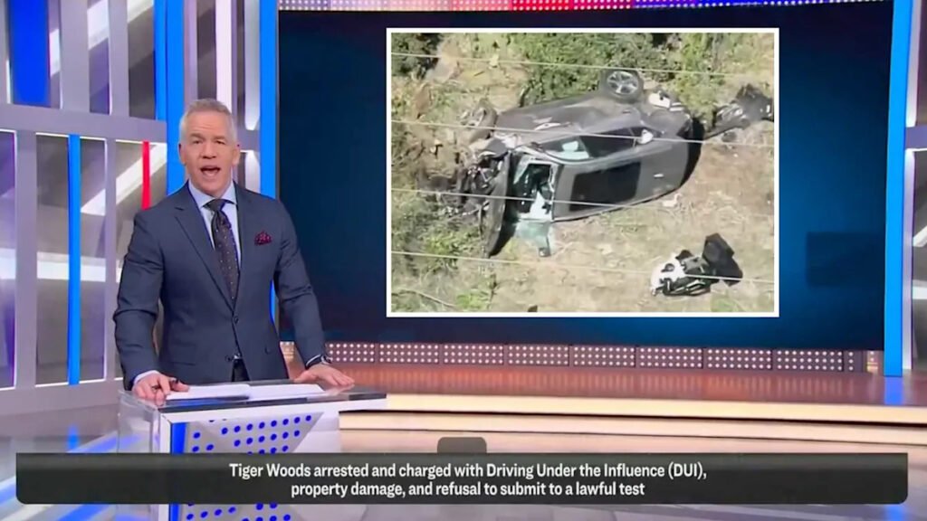 NBC apologizes for showing imagery of wrong Tiger Woods car crash