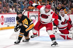 Hurricanes score 3 time on the power play in a 5-1 win over the Penguins