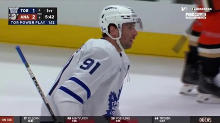 John Tavares scores with 5 seconds left in OT to lift Maple Leafs to 5-4 comeback win over Ducks
