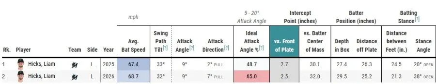 Liam Hicks swing change