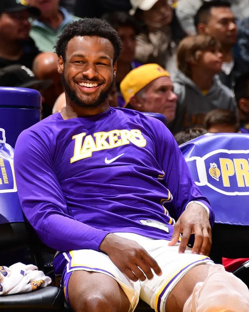 Bronny James is about to play playoff basketball for one of the most heralded franchises in sports. NBAE via Getty Images