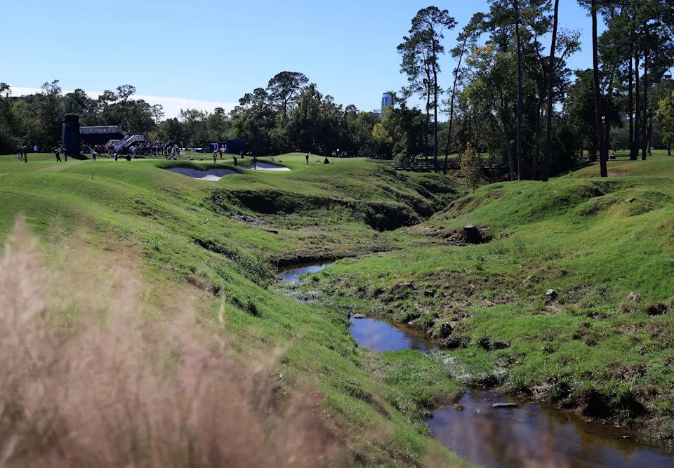 The second hole at Memorial Park Golf Course in Houston.