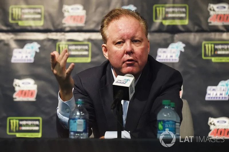CEO and Chairman of NASCAR Brian France speaks during a press conference