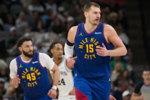 Nuggets center Nikola Jokic surges into playoffs after a scary knee injury and historic season