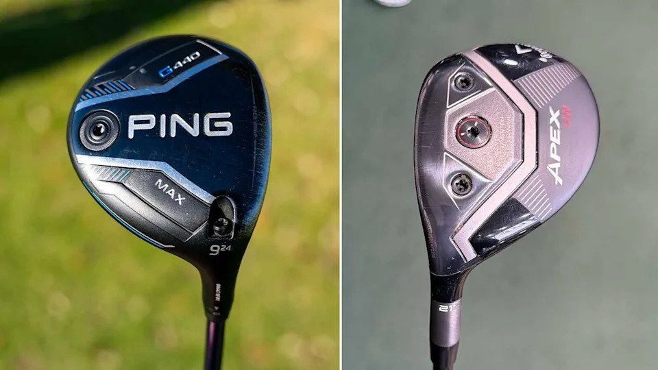 A Ping G440 Max 9-wood and Callaway Apex UW.