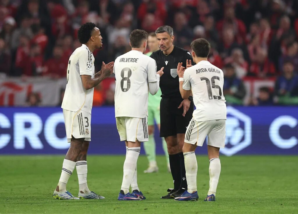 Real Madrid players slam referee after controversial red card during Bayern Munich defeat – “It’s your f****** fault”