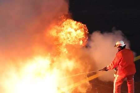 Car bursts into flames during NASCAR Bristol race after engine failure