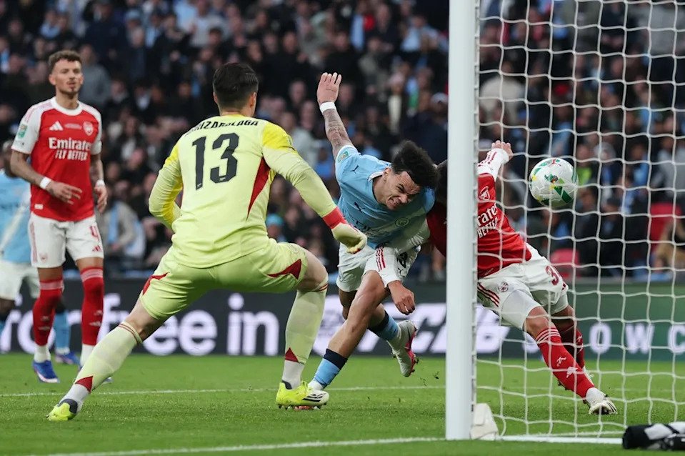 Nico O’Reilly’s double in the Carabao Cup final could have given Manchester City the momentum ahead of the run-in (Action Images/Reuters)