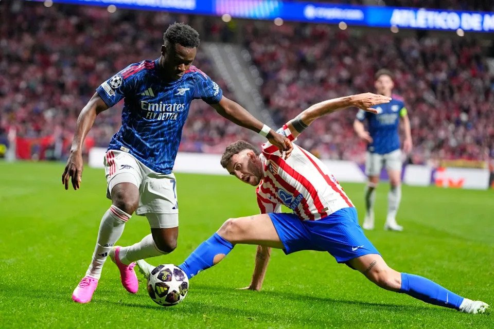 Saka was limited to a short cameo after making a brief return against Newcastle last time out (AP)