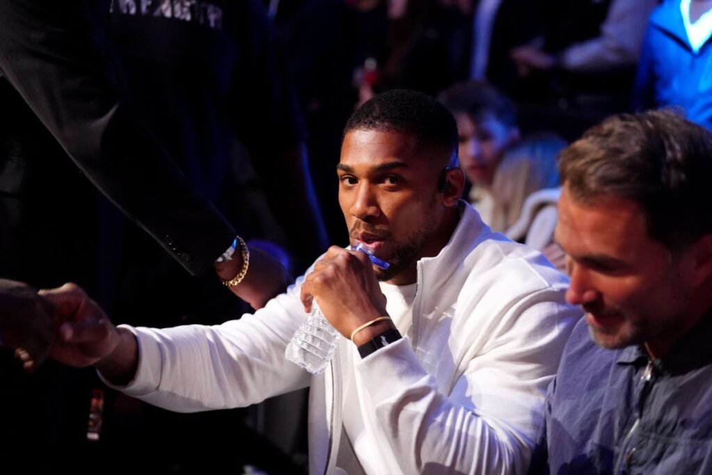 Anthony Joshua makes first public appearance in UK since surviving car crash