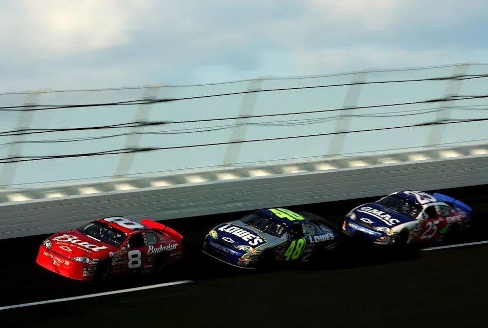 Dale Earnhardt Jr. leads Jimmie Johnson and Brian Vickers