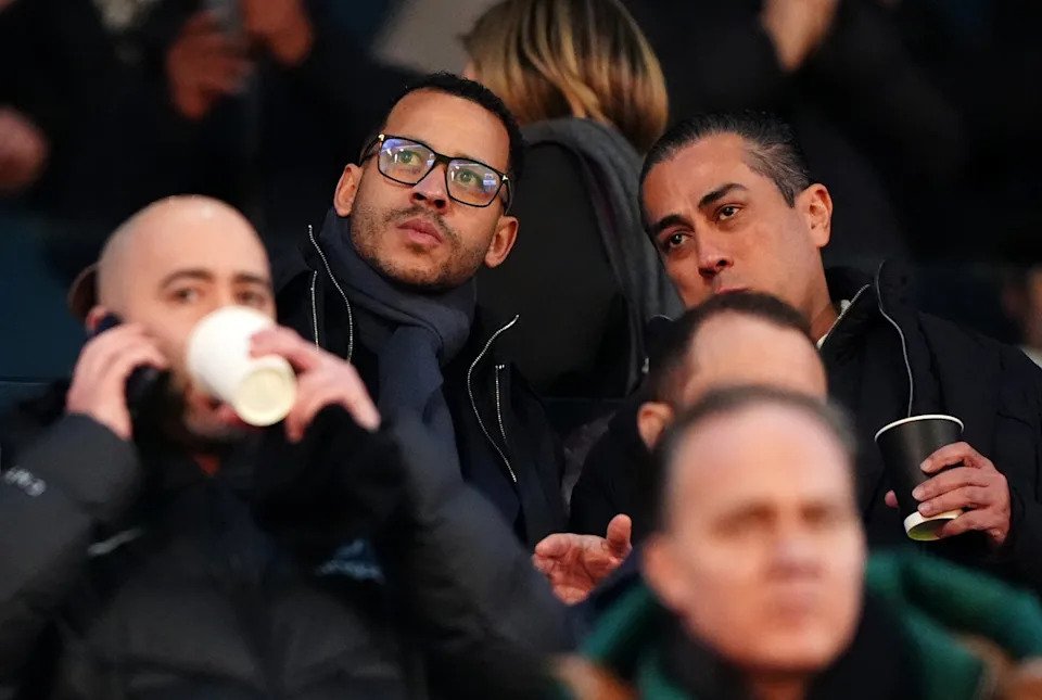 Liam Rosenior and Chelsea co-owner owner Behdad Eghbali (PA)