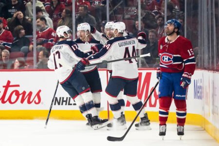 Coyle scores twice, Blue Jackets stay in playoff hunt with 5-2 win over Canadiens