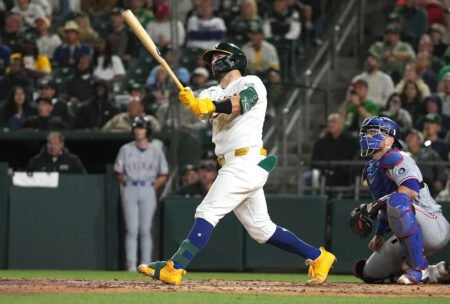 A’s out-hit Rangers in 6-5 victory