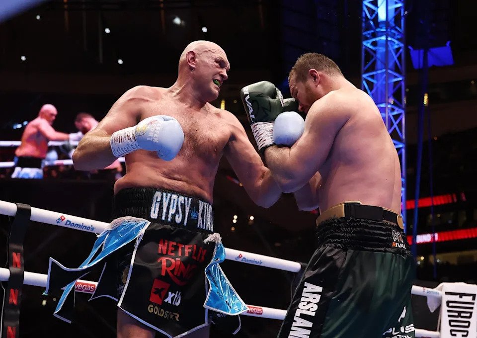 Fury looked somewhat close to finishing Makhmudov in the final rounds (Getty Images for Netflix)