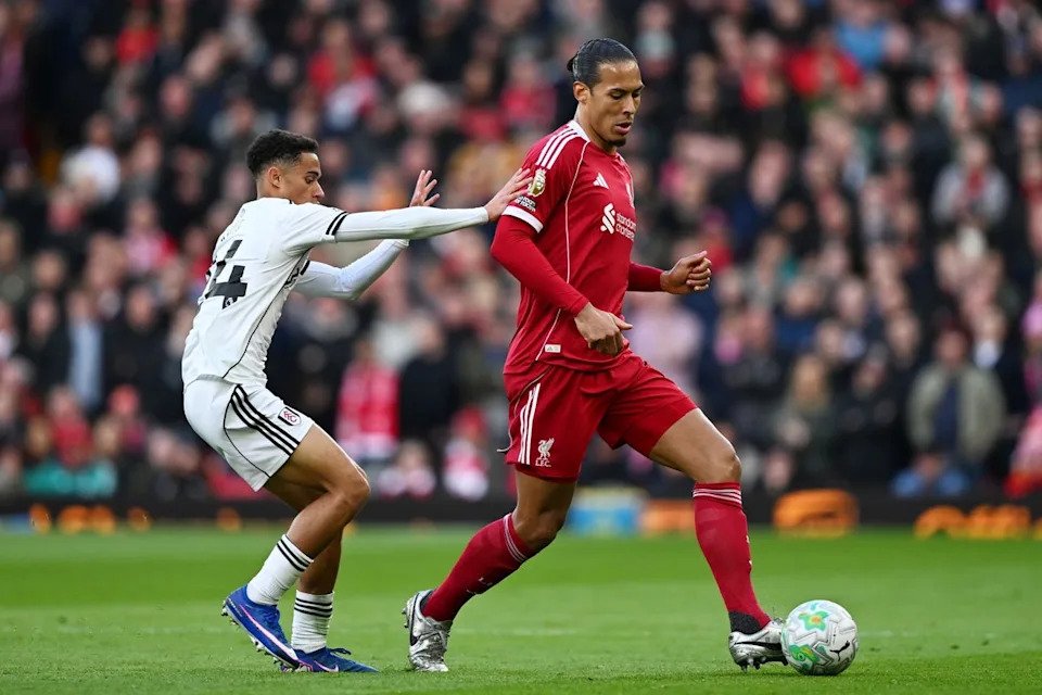 And Virgil van Dijk believes Ngumoha would thrive if chosen to start against PSG (Liverpool FC via Getty Images)