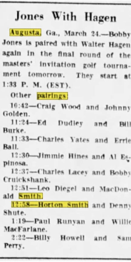 Masters: 2026: The strange history of Sunday pairings at Augusta National