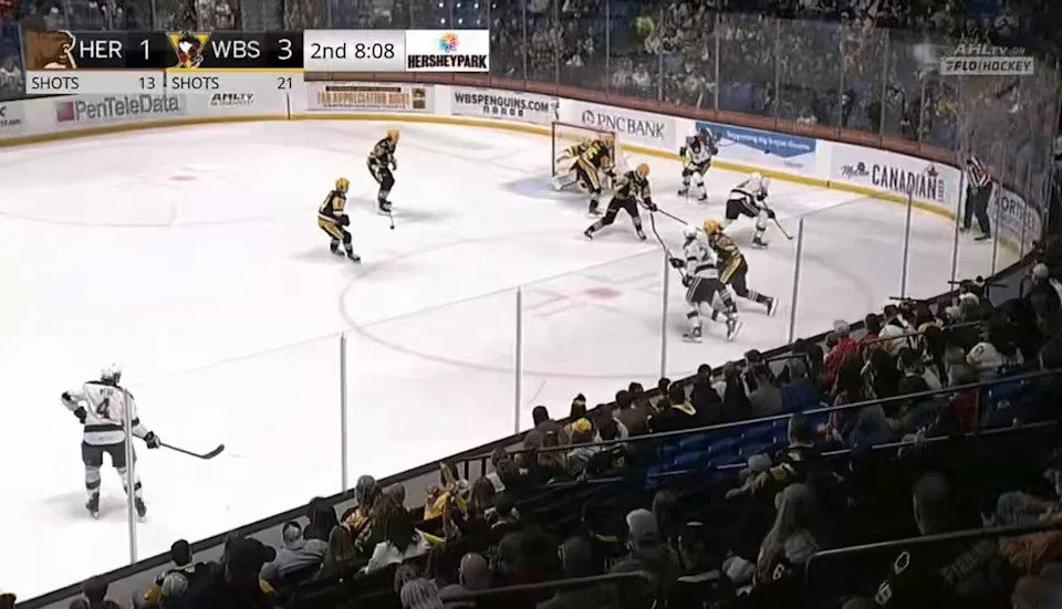 Penguins' top defensive prospect Harrison Brunicke takes a few liberties on Hershey player in Game 1 of AHL playoffs - Community Post