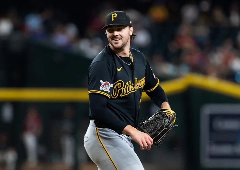 Pittsburgh Pirates pitcher Paul Skenes in the eighth inning against the Arizona Diamondbacks at Chase Field.