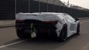 Lamborghini Revuelto SV Spied With License Plate Dangling From The Rear