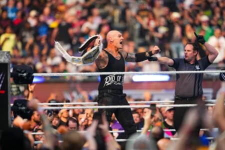 Baron Corbin Wins WWE Title Match, but Forced To Run Away